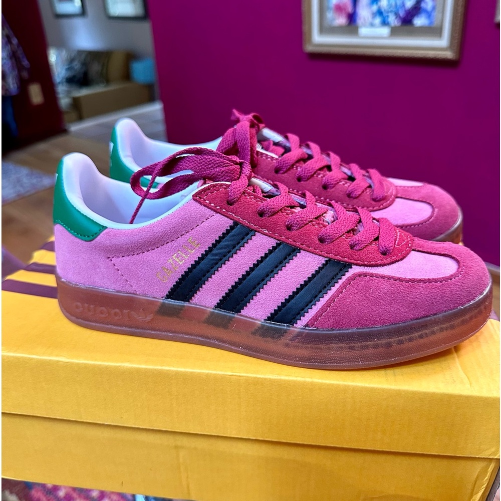New in box Adidas Gazelle Pink Gucci, 6